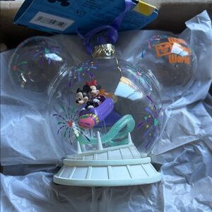 Disney Purple and Blue Mickey and Minnie Holiday Ornament